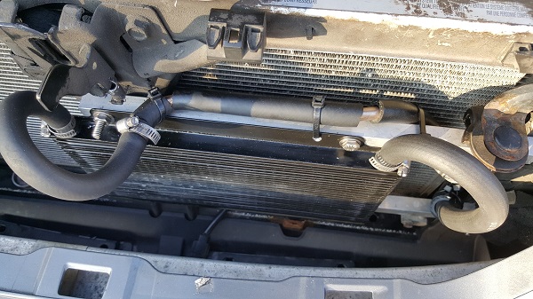 Transmission cooler installed